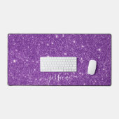 Moderner lila Glitzer Schreibtischunterlage (Tastatur & Maus)