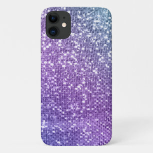 Moderner Lila Glitzer Shimmer Girly Ombre Muster Case-Mate iPhone Hülle