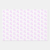 Moderner Lila Glitzer Weihnachtsmann Geschenkpapier Set (Vorderseite 3)