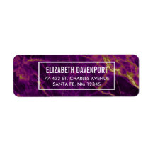 Moderner Lila-Gold-Abstrakter Marmor