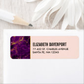 Moderner Lila-Gold-Abstrakter Marmor (Insitu)