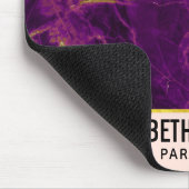 Moderner Lila-Gold-Abstrakter Marmor Mousepad (Ecke)