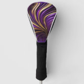 Moderner Lila Goldrausch Golf Headcover (Vorderseite)