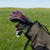 Moderner Lila Goldrausch Golf Headcover (In SItu)
