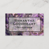 Moderner lila Granitstein Visitenkarte (Vorderseite)