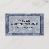 Moderner lila Granitstein Visitenkarte (Vorderseite)