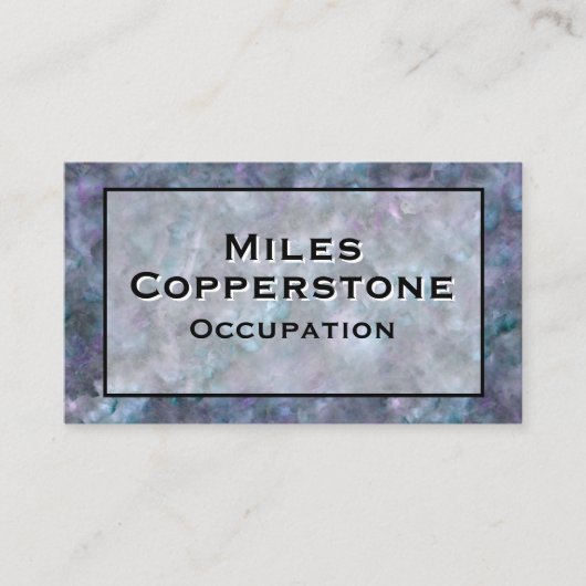 Moderner lila Granitstein Visitenkarte (Vorderseite)