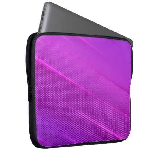 Moderner Lila Halftone Textur Laptop-Sieb Laptopschutzhülle (Vorne Rechts)