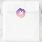 Moderner lila Hintergrund des Runder Aufkleber (Tasche)