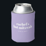 Moderner Lila Lavender Bat Mitzvah Custom Gevor Dosenkühler<br><div class="desc">Moderner Lila Lavender Bat Mitzvah Custom Gevor kann kühler</div>