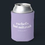 Moderner Lila Lavender Bat Mitzvah Custom Gevor Dosenkühler<br><div class="desc">Moderner Lila Lavender Bat Mitzvah Custom Gevor kann kühler</div>