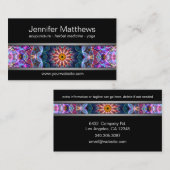 Moderner lila Lotos Mandala Visitenkarte (Vorne/Hinten)