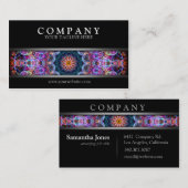 Moderner lila Lotos Visitenkarte (Vorne/Hinten)