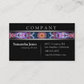 Moderner lila Lotos Visitenkarte (Rückseite)