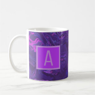 Moderner Lila Marmor Abstrakt Kaffeetasse