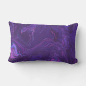 Moderner Lila Marmor Abstrakt Lendenkissen (Rückseite)