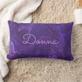 Moderner Lila Marmor Abstrakt Lendenkissen (Decke)