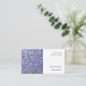 Moderner Lila Metallic-Finanzberater Visitenkarte (Stehend Vorderseite)