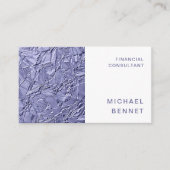 Moderner Lila Metallic-Finanzberater Visitenkarte (Vorderseite)