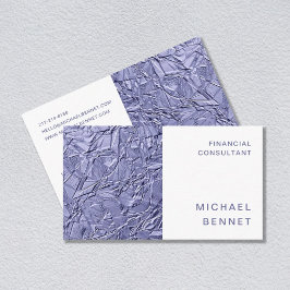 Moderner Lila Metallic-Finanzberater Visitenkarte