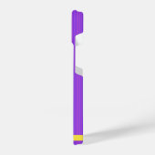 Moderner Lila Personalisierter Name iPhone Case Hülle (Linke Seite)