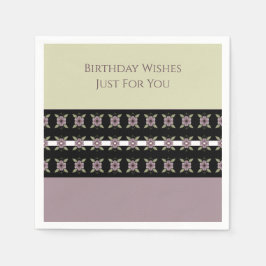 Moderner Lila Pflaumendesigner Luncheon Serviette