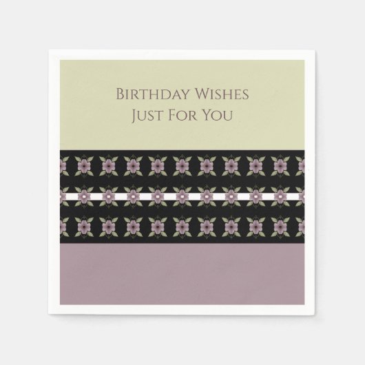 Moderner Lila Pflaumendesigner Luncheon Serviette (Vorderseite)