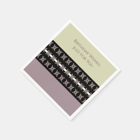 Moderner Lila Pflaumendesigner Luncheon Serviette (Ecke)