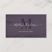 Moderner Lila Pinselstriche QR Visitenkarte (Vorderseite)