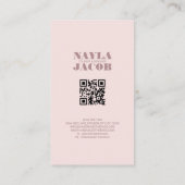 Moderner Lila Prüfmuster QR-Code Visitenkarte (Rückseite)