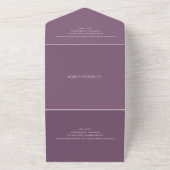 Moderner Lila QR-Code Elegante Hochzeit All In One Einladung (Außenbereich)