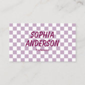 Moderner Lila QR-Code Visitenkarte (Vorderseite)