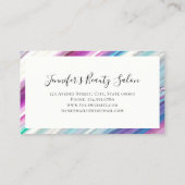 Moderner Lila, rosafarbener Marmorkünstler Visitenkarte (Rückseite)