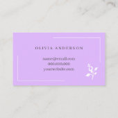 Moderner Lila Schriftauftrag dankt Unternehmen Visitenkarte (Rückseite)