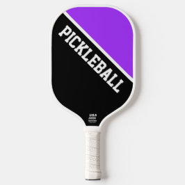 Moderner Lila schwarzer Farbblock Pickleball Schläger