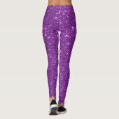 Moderner, Lila Sparkle-Glitzer Leggings (Rückseite)