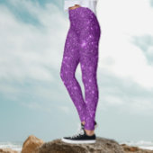 Moderner, Lila Sparkle-Glitzer Leggings