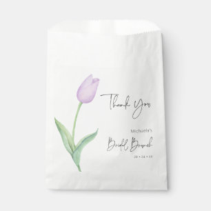Moderner Lila Tulip Solo Bridal Brunch Geschenktütchen