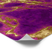 Moderner Lila und Abstrakter Marmor Geburtstag Poster (Ecke)