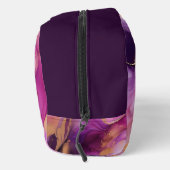 Moderner Lila und goldener Abstrakter Luxus - Duff Waschbeutel (Rechts)