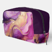 Moderner Lila und goldener Abstrakter Luxus - Duff Waschbeutel (Rechte Ecke)