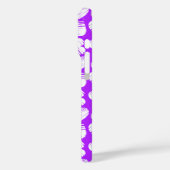 Moderner Lila weißer Doodled Herzname Valentine Case-Mate iPhone Hülle (Rückseite / Links)