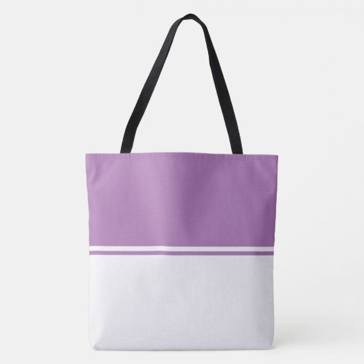 Moderner, Lila, weißer Lavendel Tasche (Vorderseite)