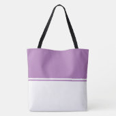 Moderner, Lila, weißer Lavendel Tasche (Rückseite)