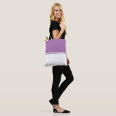 Moderner, Lila, weißer Lavendel Tasche (Am Model)