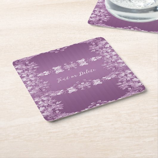 Moderner Lilac Floral Paper Untersetzer (angewinkelt)