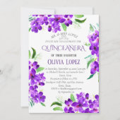 Moderner Lilac Quinceañera Lila Lavender Geburtsta Einladung (Vorderseite)