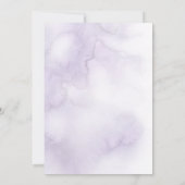 Moderner Lilac Watercolor Splash Einladung (Rückseite)
