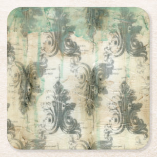 Moderner Lilien-Entwurf Rechteckiger Pappuntersetzer