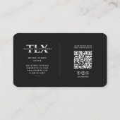 Moderner Lkw-Fahrer Elegant Black Silver Logistics Visitenkarte (Rückseite)
